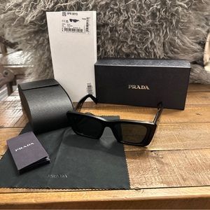Prada PR 08YS Women's Sunglasses - Black/Dark Grey (1AB5S0)